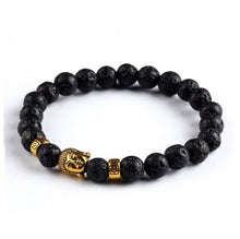 Indlæs billede til gallerivisning OIQUEI Antique Yoga Om Charm Metal Pendant Buddha Men Bracelet Jewelry 2018 Tiger Eye Stone Lava Rock Buddhist Prayer Bracelets