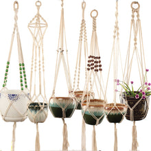 Indlæs billede til gallerivisning Hot sales 100% handmade macrame plant hanger flower /pot hanger for wall decoration countyard garden