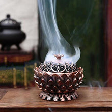 Načíst obrázek do prohlížeče Galerie, Retro Lotus Incense Burners Dragon Incense Holder Incense Burner Mini Sandalwood Censer Home Office Decor Decoration Craft