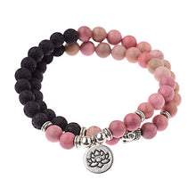 Indlæs billede til gallerivisning OIQUEI Antique Yoga Om Charm Metal Pendant Buddha Men Bracelet Jewelry 2018 Tiger Eye Stone Lava Rock Buddhist Prayer Bracelets