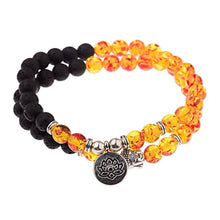 Indlæs billede til gallerivisning OIQUEI Antique Yoga Om Charm Metal Pendant Buddha Men Bracelet Jewelry 2018 Tiger Eye Stone Lava Rock Buddhist Prayer Bracelets