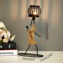 Load image into Gallery viewer, Strongwell Nordic Metal Candlestick Abstract Character Sculpture Candle Holder Decor Handmade Figurines Home Decoration Art Gift
