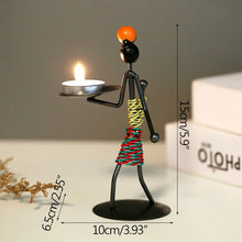 Load image into Gallery viewer, Strongwell Nordic Metal Candlestick Abstract Character Sculpture Candle Holder Decor Handmade Figurines Home Decoration Art Gift