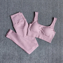 Load image into Gallery viewer, Women's Sportswear Yoga Set Workout Clothes Athletic Wear Sports Gym Legging Seamless Fitness Bra Crop Top Long Sleeve Yoga Suit