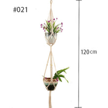 Indlæs billede til gallerivisning Hot sales 100% handmade macrame plant hanger flower /pot hanger for wall decoration countyard garden