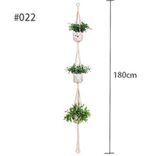 Indlæs billede til gallerivisning Hot sales 100% handmade macrame plant hanger flower /pot hanger for wall decoration countyard garden