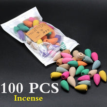 Load image into Gallery viewer, Zen Buddha Hand Incense Burners Backflow Incense Burner Holder Lotus Home Decor Joss Stick Aroma Tower Censer With20PCS Cones