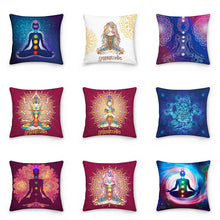 이미지를 갤러리 뷰어에 로드 , Mandala Meditation Chakras Cushion Cover Polyester Throw Pillows Sofa Home Decor Decoration Decorative Pillowcase