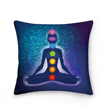 이미지를 갤러리 뷰어에 로드 , Mandala Meditation Chakras Cushion Cover Polyester Throw Pillows Sofa Home Decor Decoration Decorative Pillowcase