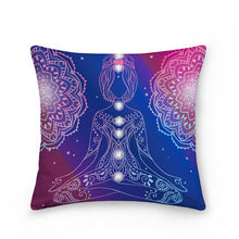 이미지를 갤러리 뷰어에 로드 , Mandala Meditation Chakras Cushion Cover Polyester Throw Pillows Sofa Home Decor Decoration Decorative Pillowcase