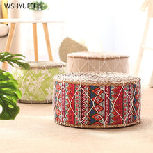 Load image into Gallery viewer, Ethnic wind straw mat thick futon tatami mat pier cushion woven cushion yoga mat meditation mat living room bay window home