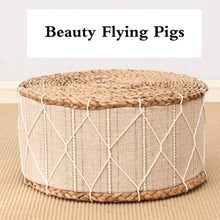 Load image into Gallery viewer, Ethnic wind straw mat thick futon tatami mat pier cushion woven cushion yoga mat meditation mat living room bay window home