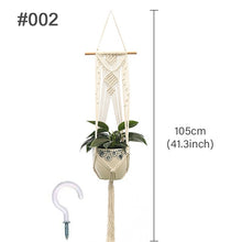 Load image into Gallery viewer, Hanging Plant Handmade Macrame Plant Hanger Flower Pot Planter Hanger Wall Decor Courtyard Garden Hanging Planter Hanging Basket