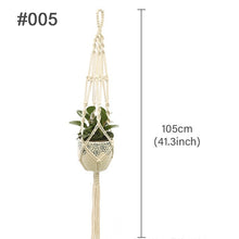 Load image into Gallery viewer, Hanging Plant Handmade Macrame Plant Hanger Flower Pot Planter Hanger Wall Decor Courtyard Garden Hanging Planter Hanging Basket