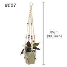 Load image into Gallery viewer, Hanging Plant Handmade Macrame Plant Hanger Flower Pot Planter Hanger Wall Decor Courtyard Garden Hanging Planter Hanging Basket