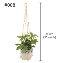 Load image into Gallery viewer, Hanging Plant Handmade Macrame Plant Hanger Flower Pot Planter Hanger Wall Decor Courtyard Garden Hanging Planter Hanging Basket