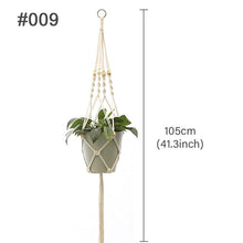 Load image into Gallery viewer, Hanging Plant Handmade Macrame Plant Hanger Flower Pot Planter Hanger Wall Decor Courtyard Garden Hanging Planter Hanging Basket