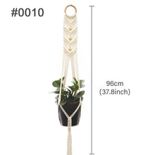 Load image into Gallery viewer, Hanging Plant Handmade Macrame Plant Hanger Flower Pot Planter Hanger Wall Decor Courtyard Garden Hanging Planter Hanging Basket