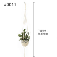 Load image into Gallery viewer, Hanging Plant Handmade Macrame Plant Hanger Flower Pot Planter Hanger Wall Decor Courtyard Garden Hanging Planter Hanging Basket