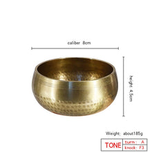 Load image into Gallery viewer, Nepal handmade Tibet Buddha sound bowl Yoga Meditation Chanting Bowl Brass Chime Handicraft music therapy Tibetan Singing Bowl