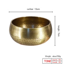 Load image into Gallery viewer, Nepal handmade Tibet Buddha sound bowl Yoga Meditation Chanting Bowl Brass Chime Handicraft music therapy Tibetan Singing Bowl