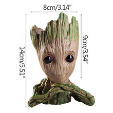 Indlæs billede til gallerivisning Groot Flowerpot Cute Model Toy Pen Pot Flower Pot Planter Figurines Tree Man Garden Planter Flower Pot Gift For Baby Kids