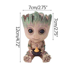 Indlæs billede til gallerivisning Groot Flowerpot Cute Model Toy Pen Pot Flower Pot Planter Figurines Tree Man Garden Planter Flower Pot Gift For Baby Kids