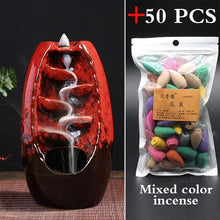 Load image into Gallery viewer, With 20Pcs Cones Free Gift Waterfall lncense Burner Ceramic Incense Holder
