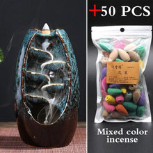 Load image into Gallery viewer, With 20Pcs Cones Free Gift Waterfall lncense Burner Ceramic Incense Holder