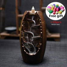 Load image into Gallery viewer, With 20Pcs Cones Free Gift Waterfall lncense Burner Ceramic Incense Holder