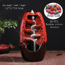 Load image into Gallery viewer, With 20Pcs Cones Free Gift Waterfall lncense Burner Ceramic Incense Holder