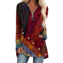 Load image into Gallery viewer, V-Neck Vintage Long T-shirts