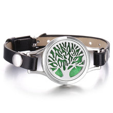 Load image into Gallery viewer, New Aroma Diffuser Bracelet Aromatherapy Essential Oil Diffuser Locket Bracelets Adjustable Genuine Leather Wrap Bracelet Women