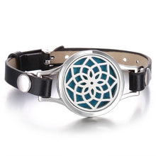 Load image into Gallery viewer, New Aroma Diffuser Bracelet Aromatherapy Essential Oil Diffuser Locket Bracelets Adjustable Genuine Leather Wrap Bracelet Women