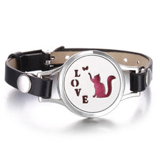 Load image into Gallery viewer, New Aroma Diffuser Bracelet Aromatherapy Essential Oil Diffuser Locket Bracelets Adjustable Genuine Leather Wrap Bracelet Women