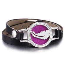 Load image into Gallery viewer, New Aroma Diffuser Bracelet Aromatherapy Essential Oil Diffuser Locket Bracelets Adjustable Genuine Leather Wrap Bracelet Women