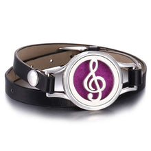 Load image into Gallery viewer, New Aroma Diffuser Bracelet Aromatherapy Essential Oil Diffuser Locket Bracelets Adjustable Genuine Leather Wrap Bracelet Women