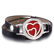 Load image into Gallery viewer, New Aroma Diffuser Bracelet Aromatherapy Essential Oil Diffuser Locket Bracelets Adjustable Genuine Leather Wrap Bracelet Women