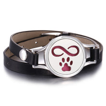 Load image into Gallery viewer, New Aroma Diffuser Bracelet Aromatherapy Essential Oil Diffuser Locket Bracelets Adjustable Genuine Leather Wrap Bracelet Women