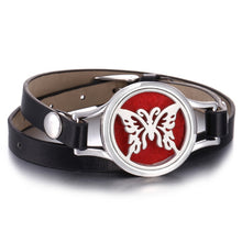 Load image into Gallery viewer, New Aroma Diffuser Bracelet Aromatherapy Essential Oil Diffuser Locket Bracelets Adjustable Genuine Leather Wrap Bracelet Women