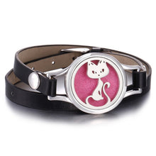 Load image into Gallery viewer, New Aroma Diffuser Bracelet Aromatherapy Essential Oil Diffuser Locket Bracelets Adjustable Genuine Leather Wrap Bracelet Women