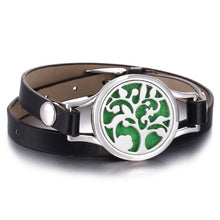 Load image into Gallery viewer, New Aroma Diffuser Bracelet Aromatherapy Essential Oil Diffuser Locket Bracelets Adjustable Genuine Leather Wrap Bracelet Women