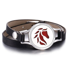 Load image into Gallery viewer, New Aroma Diffuser Bracelet Aromatherapy Essential Oil Diffuser Locket Bracelets Adjustable Genuine Leather Wrap Bracelet Women