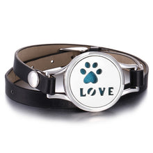Load image into Gallery viewer, New Aroma Diffuser Bracelet Aromatherapy Essential Oil Diffuser Locket Bracelets Adjustable Genuine Leather Wrap Bracelet Women