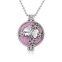 Load image into Gallery viewer, New Aromatherapy Diffuser Necklace Vintage Flower Butterfly Open Locket Aroma Pendant Perfume Essential Oil Diffuser Necklace