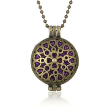 Load image into Gallery viewer, New Aromatherapy Diffuser Necklace Vintage Flower Butterfly Open Locket Aroma Pendant Perfume Essential Oil Diffuser Necklace