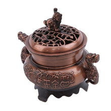 Načíst obrázek do prohlížeče Galerie, Retro Lotus Incense Burners Dragon Incense Holder Incense Burner Mini Sandalwood Censer Home Office Decor Decoration Craft