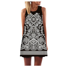 Load image into Gallery viewer, Women Vintage Boho Sleeveless Beach Printed Short Mini Dress