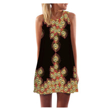 Load image into Gallery viewer, Women Vintage Boho Sleeveless Beach Printed Short Mini Dress