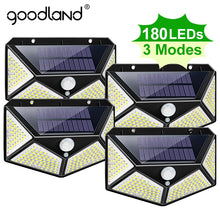 Load image into Gallery viewer, Goodland 180 100 LED Solar Light Outdoor Solar Lamp Powered Sunlight Waterproof PIR Motion Sensor Light for Garden Decoration